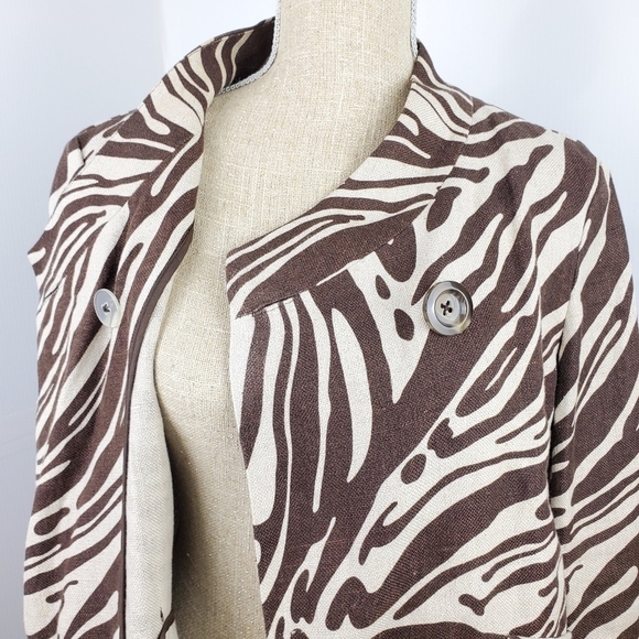 MICHAEL Kors Women poncho cape 100% linen size 14P - Picture 5 of 13